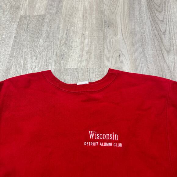 Vintage Champion Reverse Weave Sweatshirt Large Wisconsin Detroit Alumni Club - Picture 3 of 8
